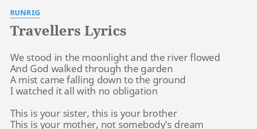 the travellers lyrics