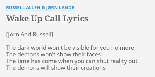 wake up call lyrics meaning