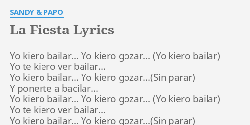la-fiesta-lyrics-by-sandy-papo-yo-kiero-bailar-yo