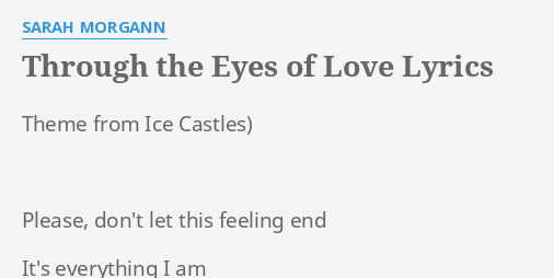 through the eye of love lyrics