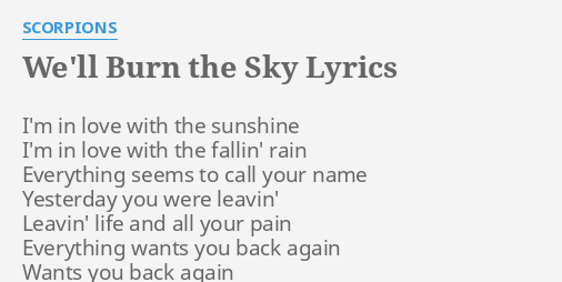Love In The Sky Lyrics Lyricswalls