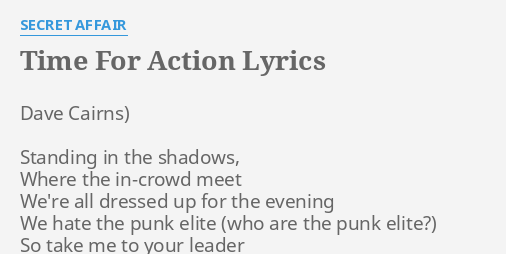 time for action secret affair lyrics