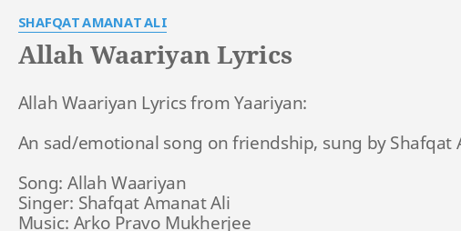 Allah waariyan full online song