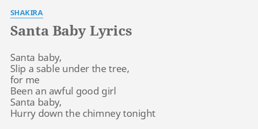 eartha kitt santa baby lyrics