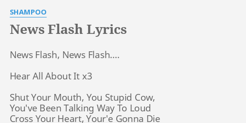 news flash song lyrics