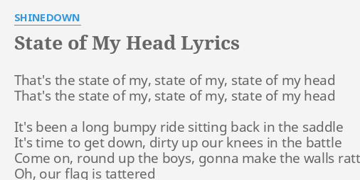 state of my head lyrics meaning