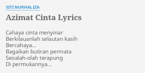 Azimat cinta lirik