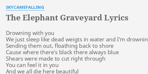 The Elephant Graveyard Lyrics By Skycamefalling Drowning With You We