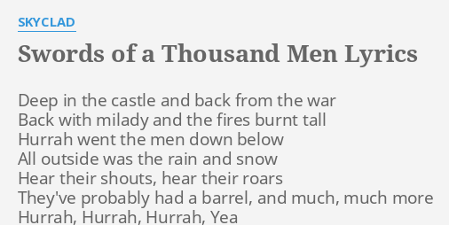 strength of a thousand men lyrics