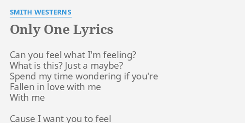 My Only One Lyrics