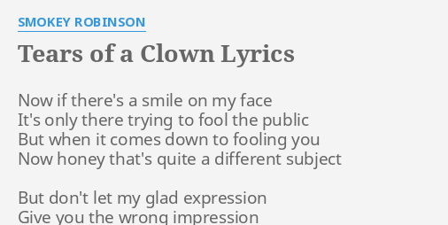 tears of a clown smokey robinson