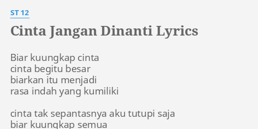 Lirik Lagu Biar Ku Tunggu Jawapan Mu