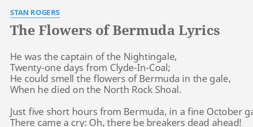 the flowers of bermuda lyrics