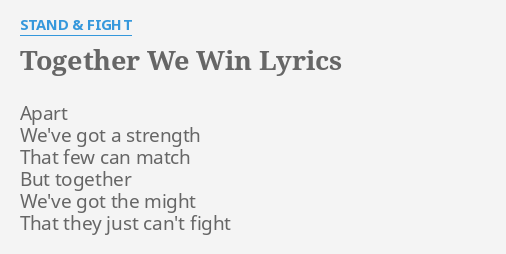 We Won The Fight Lyrics