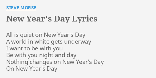 New Year's Day lyrics