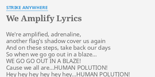 strike anywhere lyrics