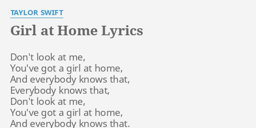 Girl at Home (Tradução em Português) – Taylor Swift