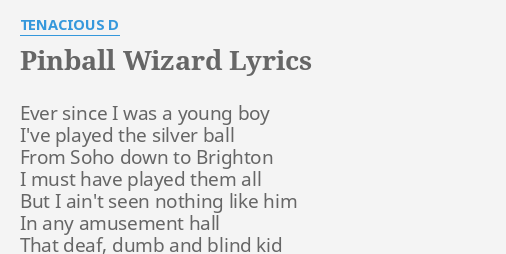 The Smithereens – Pinball Wizard Lyrics