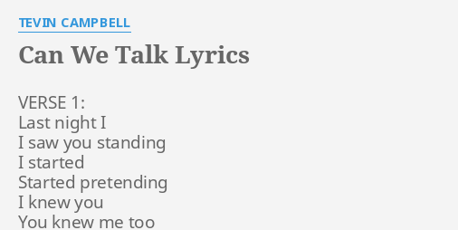 lyrics can we just talk steve collins