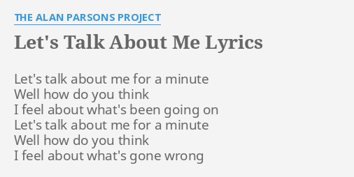 let's talk about me lyrics