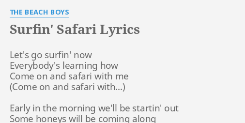 surfin safari lyrics