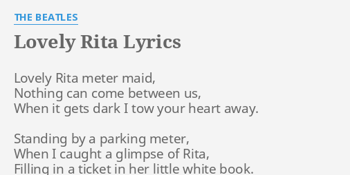 The Beatles – Lovely Rita Lyrics