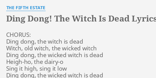 Ding Dong the Witch is Dead Song Lyrics and Meaning - News