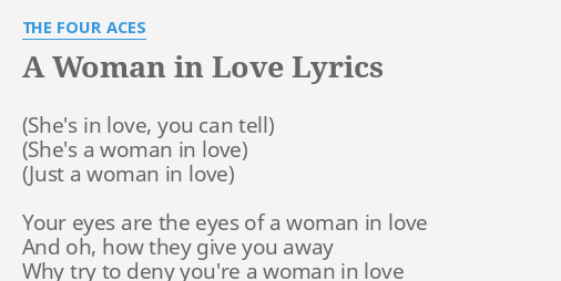 Just A Woman In Love Lyrics