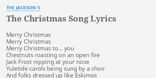 jackson 5 christmas songs lyrics