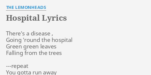 hospital-lyrics-by-the-lemonheads-there-s-a-disease