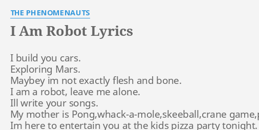 Fastest Im Not A Robot Lyrics