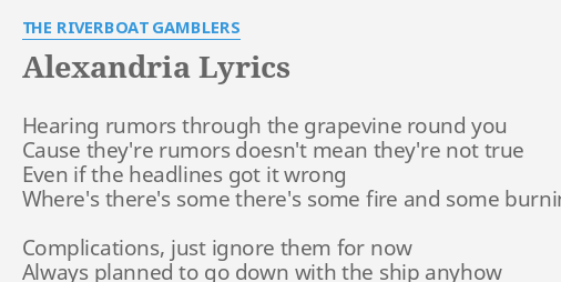 riverboat gamblers lyrics