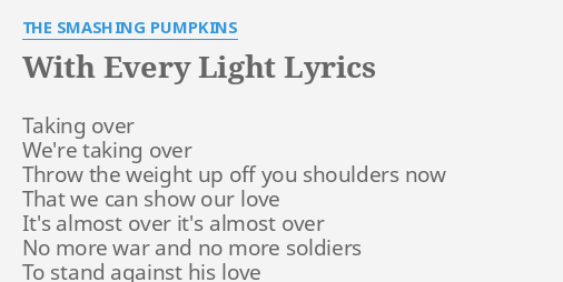 the smashing pumpkins with every light