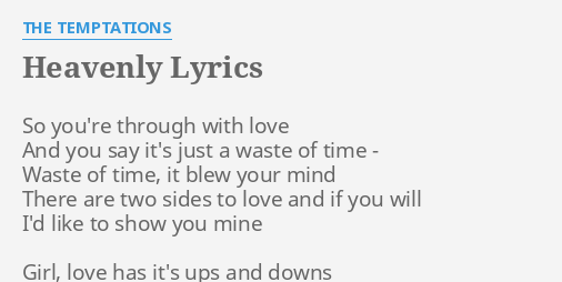 Heavenly Lyrics