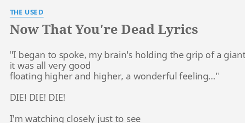 Potreba Hipoteka Dvomim I M Not Dead Just Floating Lyrics Odpamholz Com