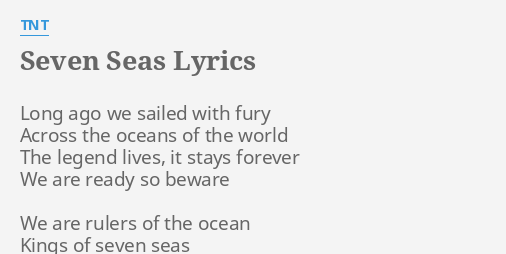 Across The 7 Seas Lyrics