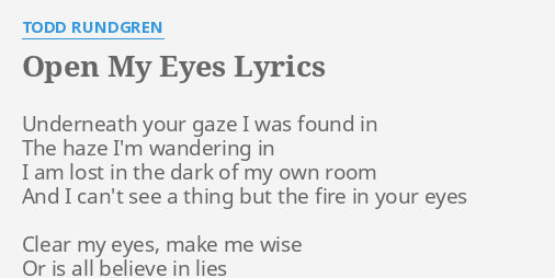 lyrics light in your eyes todd rundgren