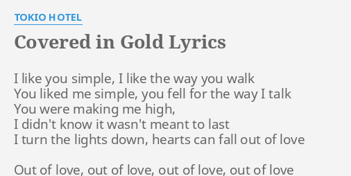 tokio hotel covered in gold lyrics