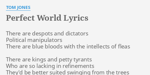 the world is not perfect lyrics