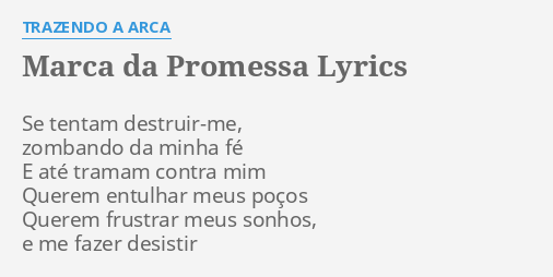 Marca Da Promessa (LETRA)