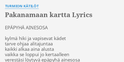 PAKANAMAAN KARTTA