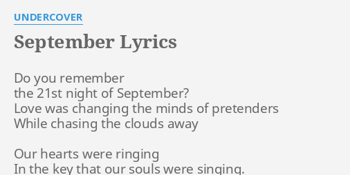 of september lyrics