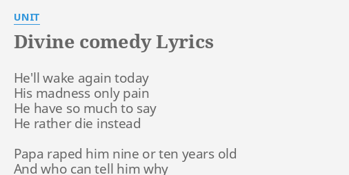 divine comedy lyrics