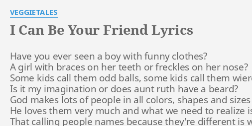 i can be your friend lyrics