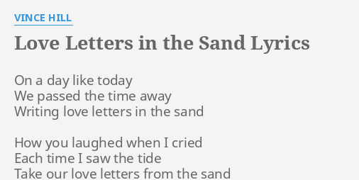 Love Letters In The Sand 48