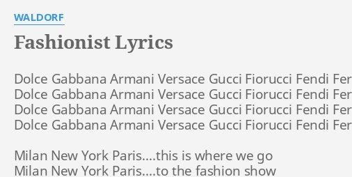 dolce and gabbana fendi and prada lyrics