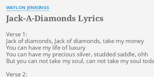 lyrics jack of diamonds