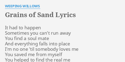 2danji the grains of sand lyrics