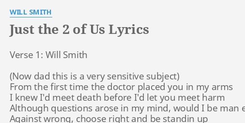 Will Smith – Just the Two of Us Lyrics