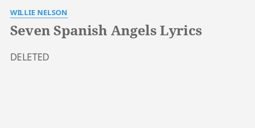 song lyrics 7 spanish angels